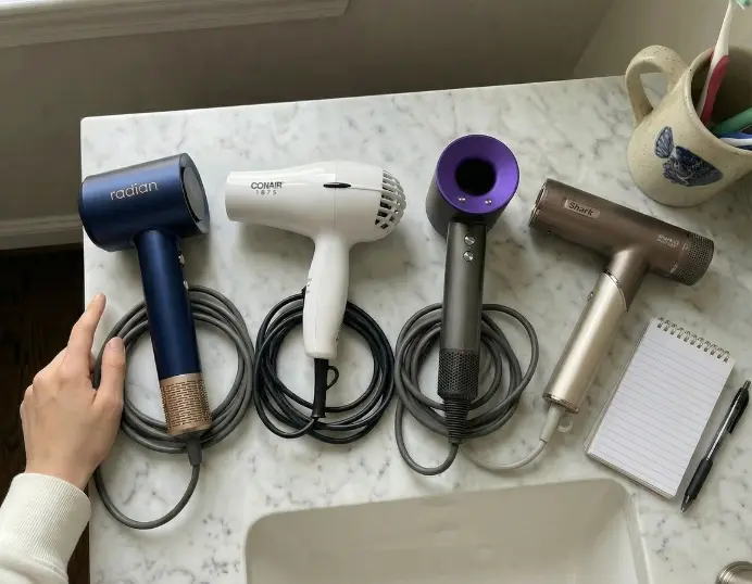 Side-by-side tested comparison of the best hair dryers for 2025
